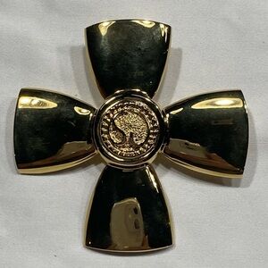 Gold Cross Brooch